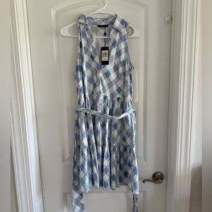 Tommy Hilfiger Blue and White Checkered Dress